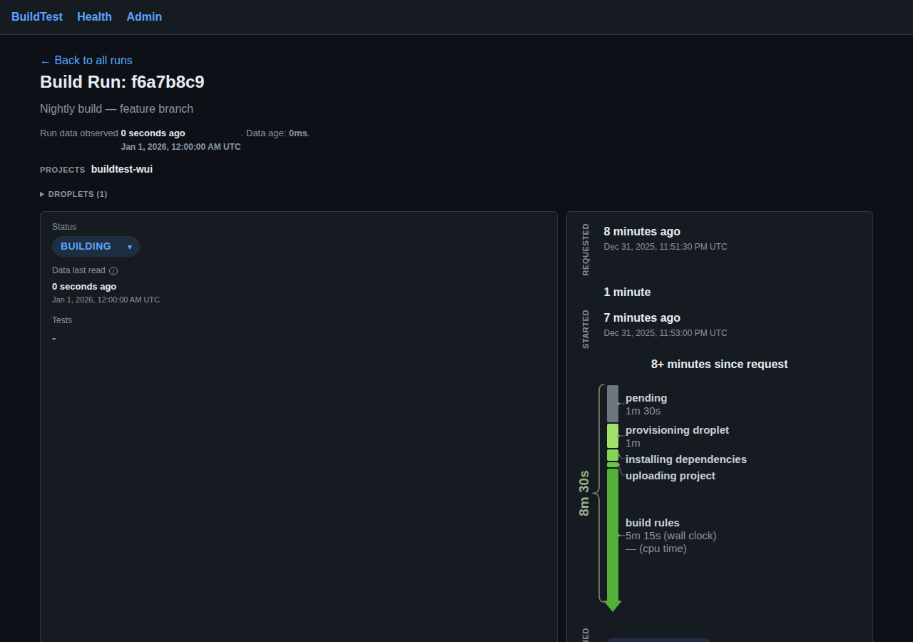 Actual screenshot for run-inprogress